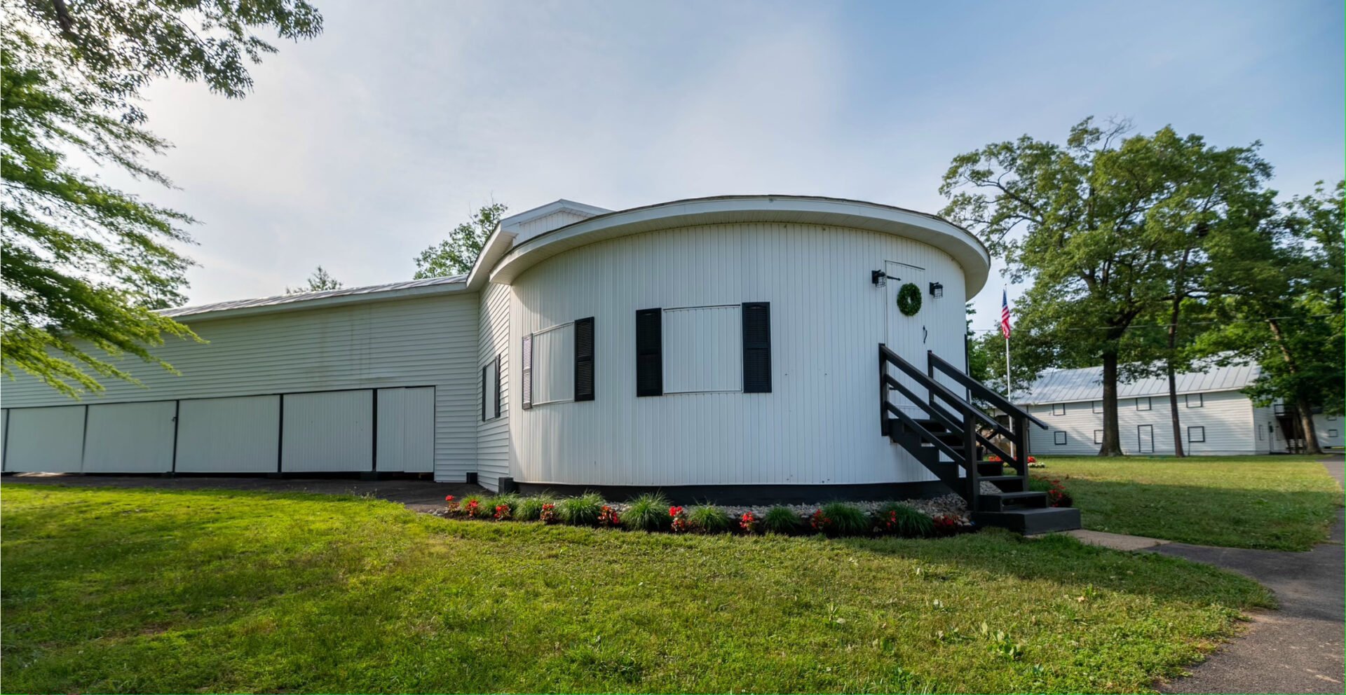 White tabernacle used for camp meeting services
